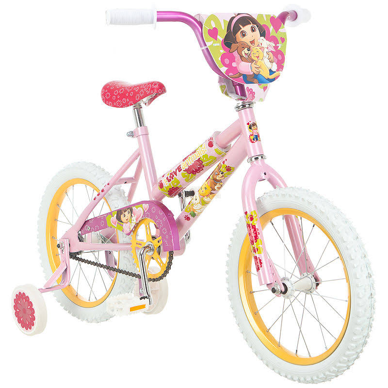 Dora the explorer bike with training wheels hotsell