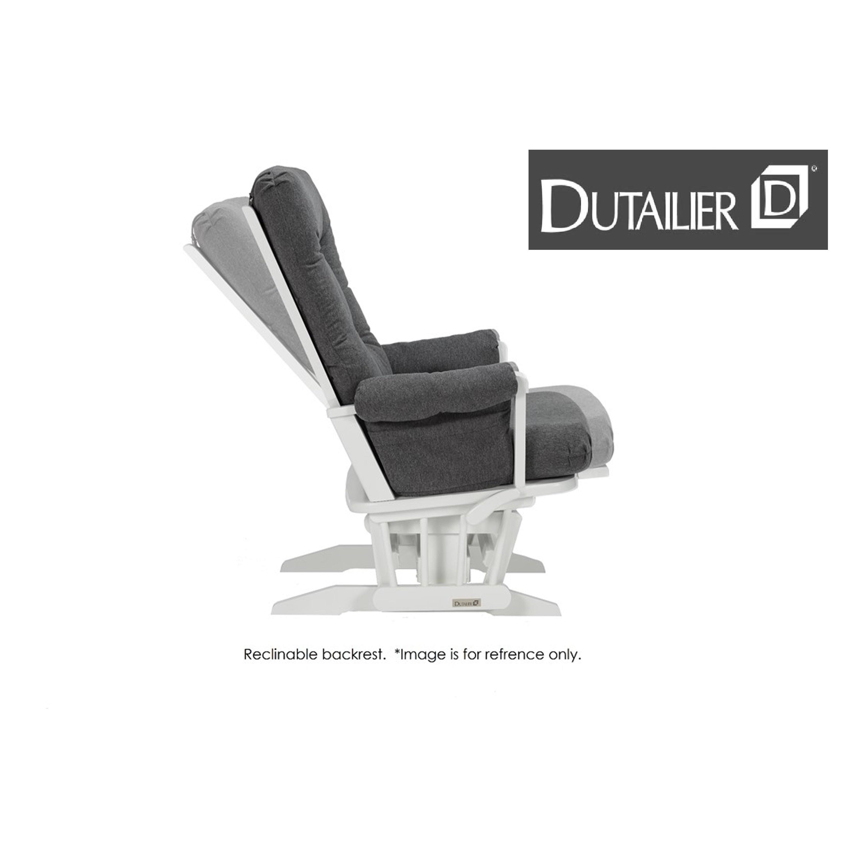 Dutailier Ultramotion 2 Post Multiposition Recline Glider Rocker and Ottoman Combo Coffee Light Brown Fabric 71.15